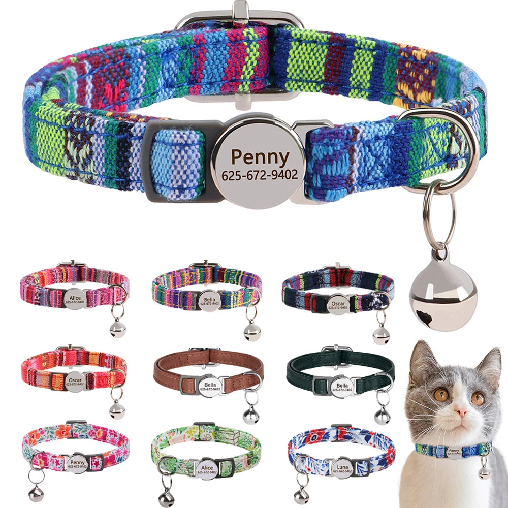 Gegraveerde Kattenhalsband met Naam